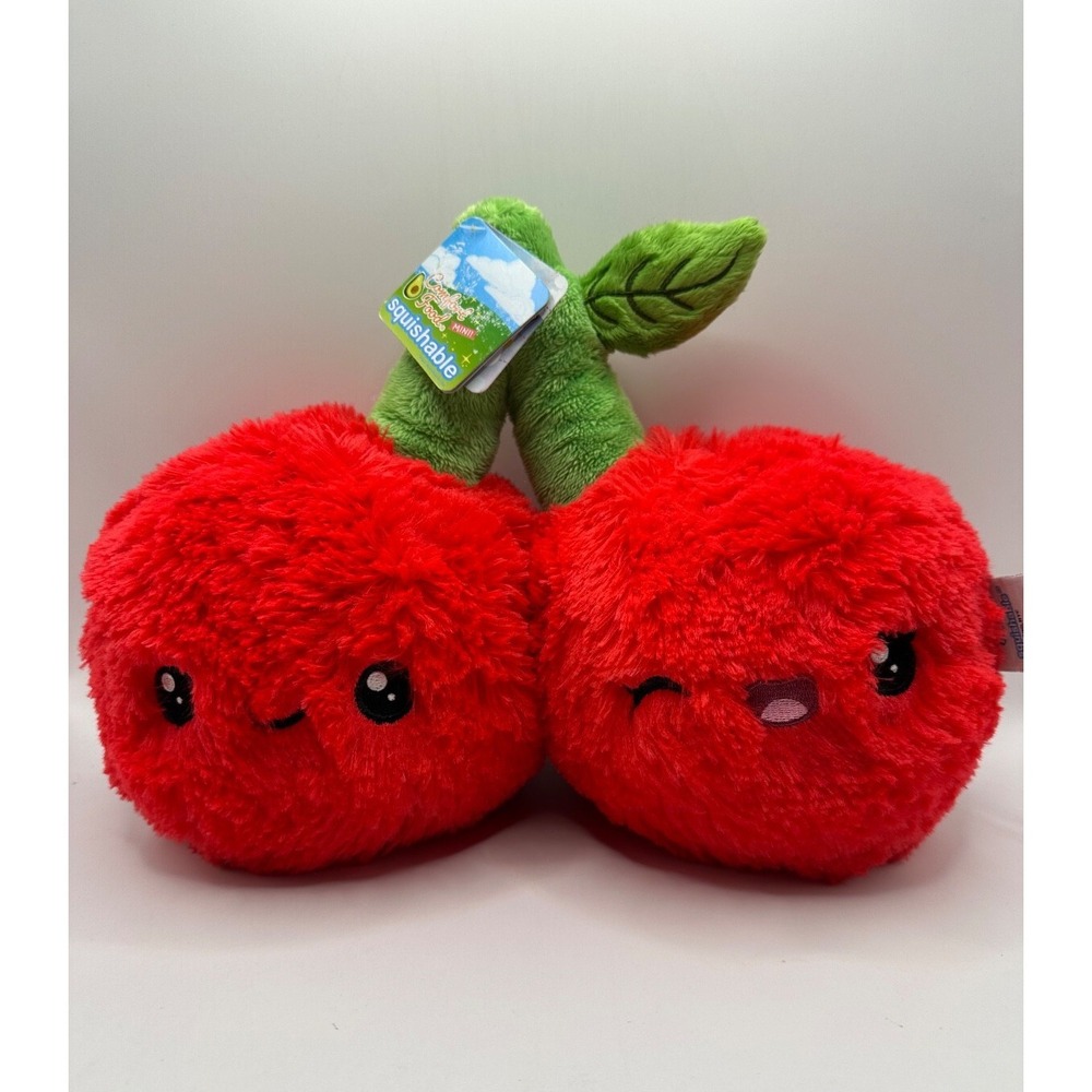 NWT Squishable Comfort Food Cherries Plush 15" Wide 10" Tall
